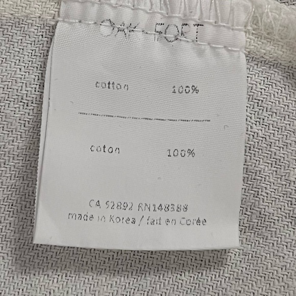 Oak + Fort 100% Cotton Drawstring Cropped Button Down Shirt - Picture 11 of 11